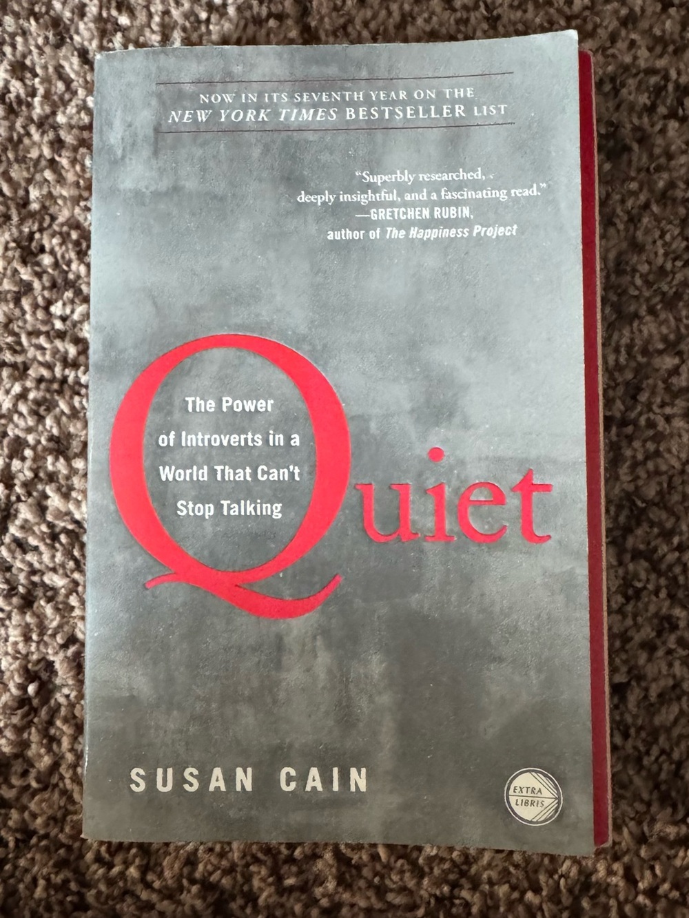 Quiet by Susan Cain - Gray and Red Cover